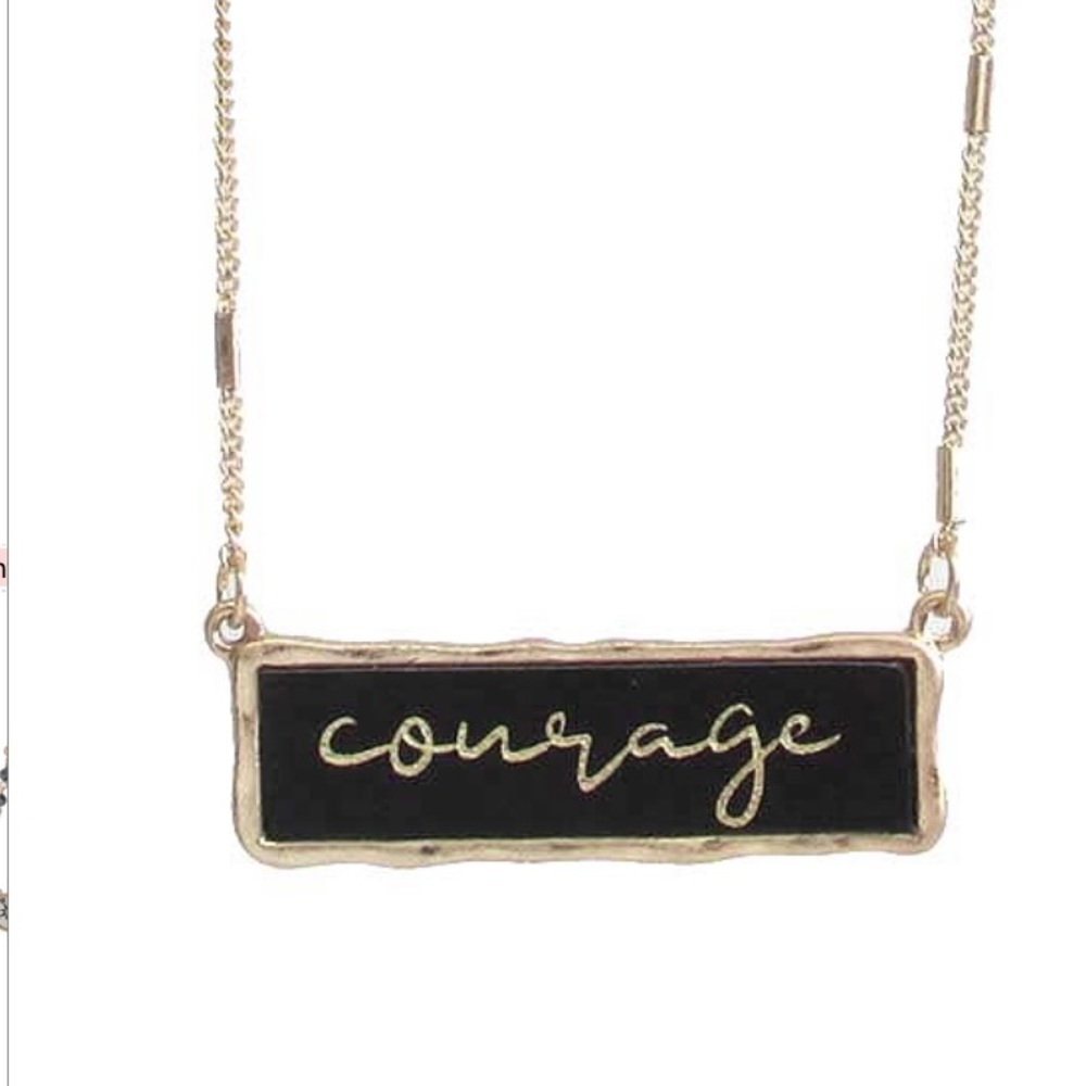3/$30 Religious inspiration pendant necklace - Courage